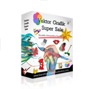 Vector Grafik Super Sale Box Vector Grafik Super Sale Box